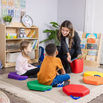 Bintiva Color Coded Vinyl Floor Cushions, Hexagon, Set of 6 (BNVSCVHEXX6)