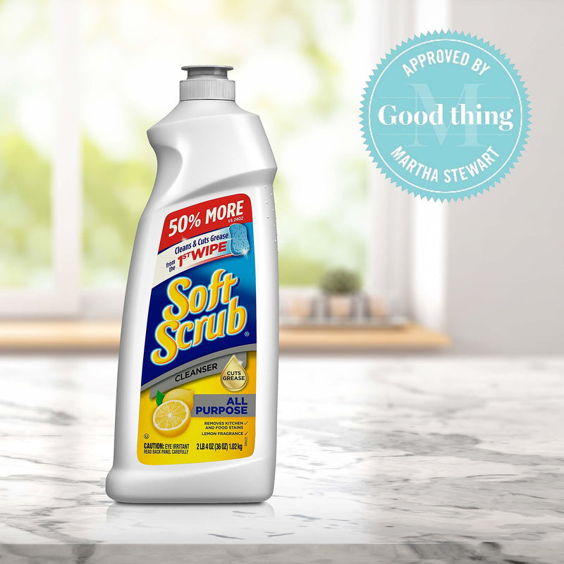 Soft Scrub Cleanser Lemon, 24 oz., 8/Carton (DIA07224)