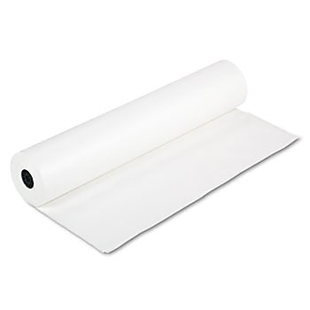 Duo-Surface Art Colored Kraft Paper, 50 Lbs., 36" X 1000 Ft, White, Roll (5560WE)
