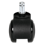 Alera Dual Wheel Hooded Casters, B Stem, 2" Caster, Black, 5/Set (ALECASTERST2)