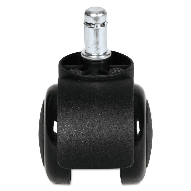 Alera Dual Wheel Hooded Casters, B Stem, 2" Caster, Black, 5/Set (ALECASTERST2)
