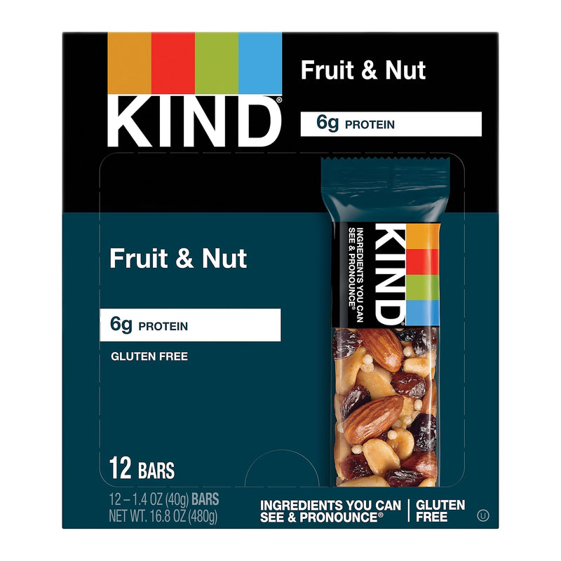 KIND Fruit & Nut Nut Bar, 1.4 oz., 12 Bars/Box (KND17824)