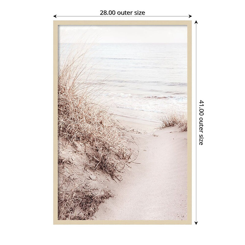 Amanti Art Beach Sand 10 by 1x Studio III Wood Framed Wall Art Print, 28" x 41" (A42677389841)