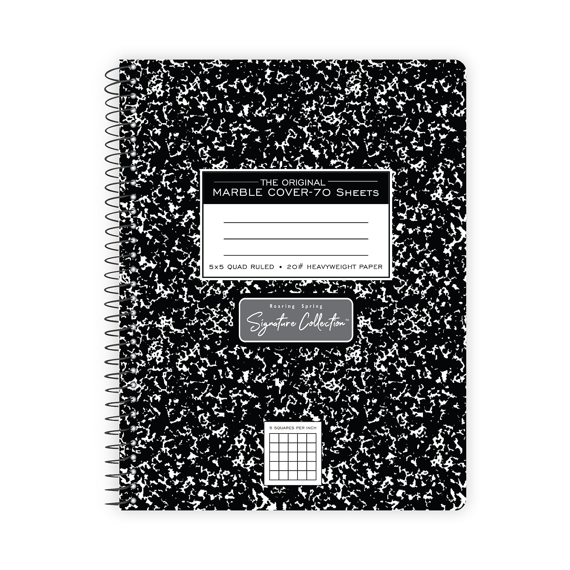 Roaring Spring Paper Products Signature Collection Composition Notebook, 7.5″ x 9.75″, Graph-Ruled, 70 Sheets, 24/Carton