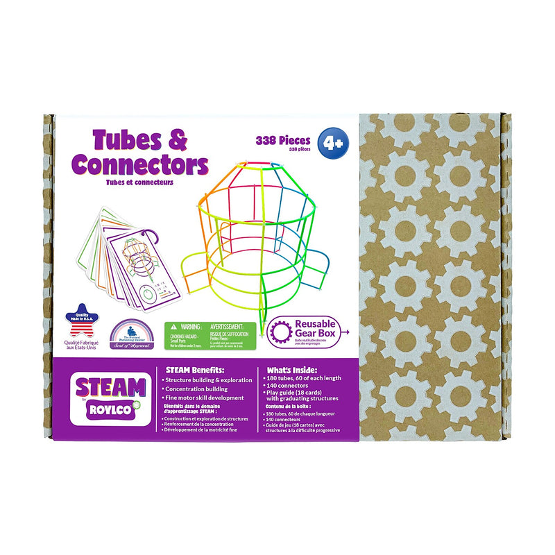 Roylco STEAM Tubes & Connectors & Play Guide, 321 Pieces/Pack (R-20306)