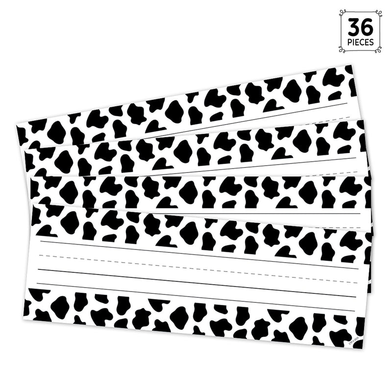 Creative Teaching Press Farm Friends Cow Print School Name Plates, 9.5" x 3.25", 36/Pack, 3 Packs/Bundle (CTP11030-3)