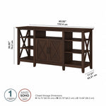 Bush Furniture Key West Console TV Stand, Screens up to 65", Bing Cherry (KWV160BC-03)