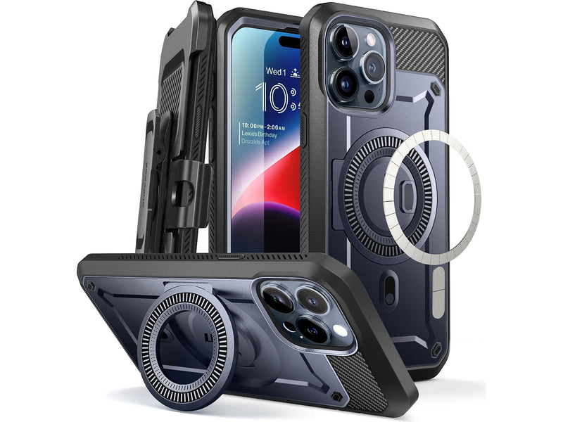 SUPCASE Unicorn Beetle PRO MAG Rugged Case for iPhone 15 Pro, Shock-Absorbing, Dark Blue