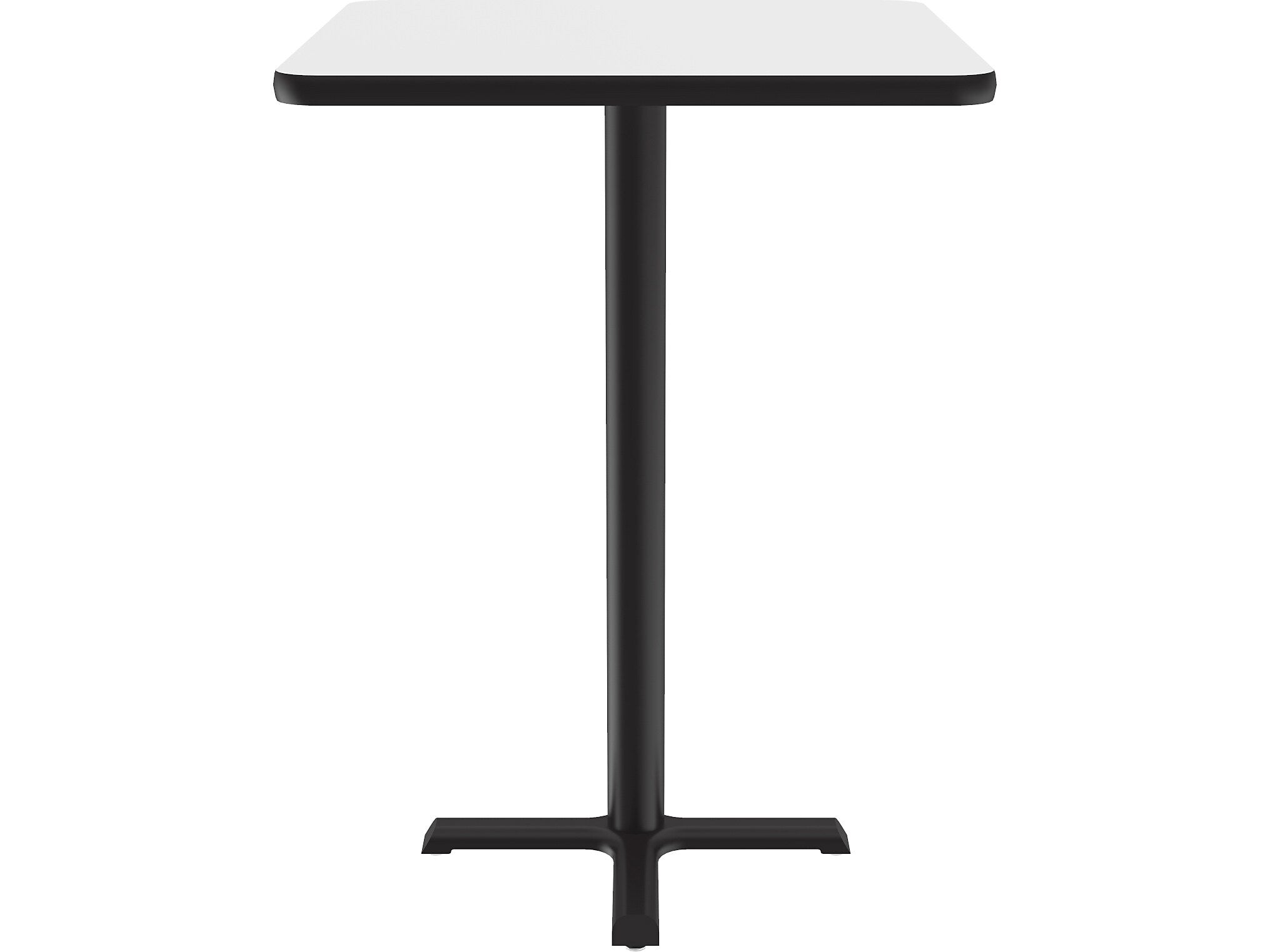 Correll Square-Shaped Dry-Erase Markerboard Cafe Table, 30" x 30", Frosty White/Black (BXB30DES-80)