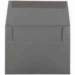 JAM Paper A2 Booklet Envelope 4 3/8" x 5 3/4", Dark Grey, 100/Pack (36396432d)