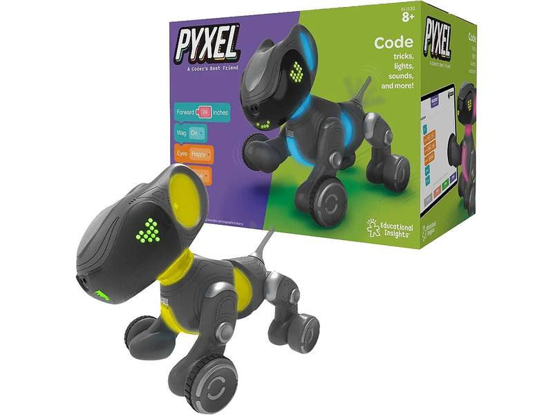 Educational Insights PYXEL A Coder's Best Friend Programmable Pet, Black (1130)