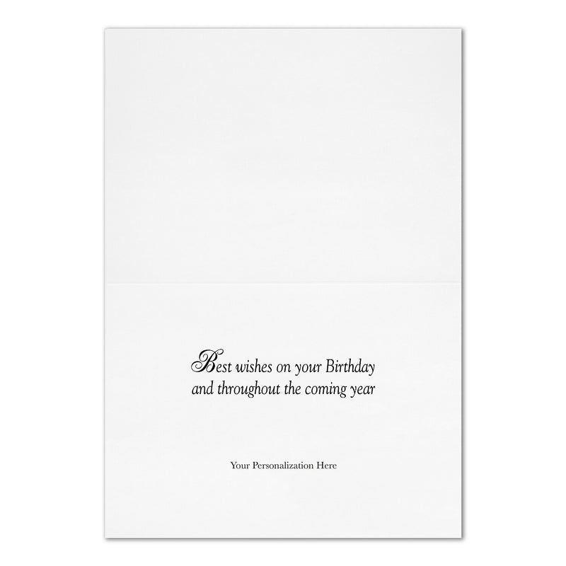 "Birthday Balloons" Card w/ Gold Lined White Envelope, 50/BX