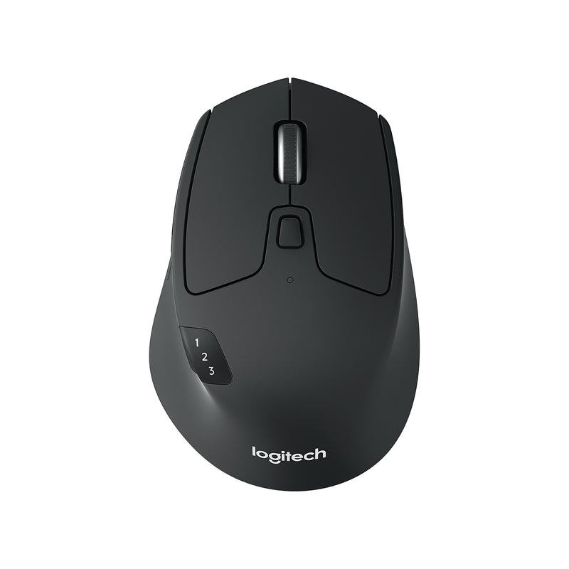 Logitech M720 Triathlon Wireless Ergonomic Optical Mouse, Black (910-004790)
