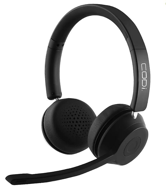 CODi Claro Bluetooth + Wireless Stereo Headset w/ Integrated AI-Powered ENC Microphone, Black  (A04619)