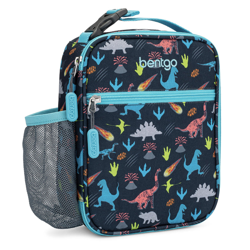 bentgo Kids Insulated Lunch Tote, 3-Compartment, Dinosaur (BGKDBG-DNO)