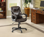 Serta Manager's Office Chair, Puresoft® Faux Leather, Roasted Chestnut Brown (43669OSS)