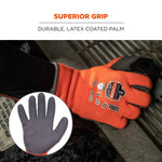 Ergodyne ProFlex 7401 Winter Work Gloves, Fleece Lined, Latex Coated Palm, Orange, XXL, 144 Pairs (17896)