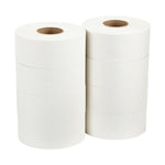 Georgia Pacific Blue Basic Recycled Jumbo Jr. Toilet Paper, 2-Ply, White, 1000 ft./Roll, 8 Rolls/Carton (12798)