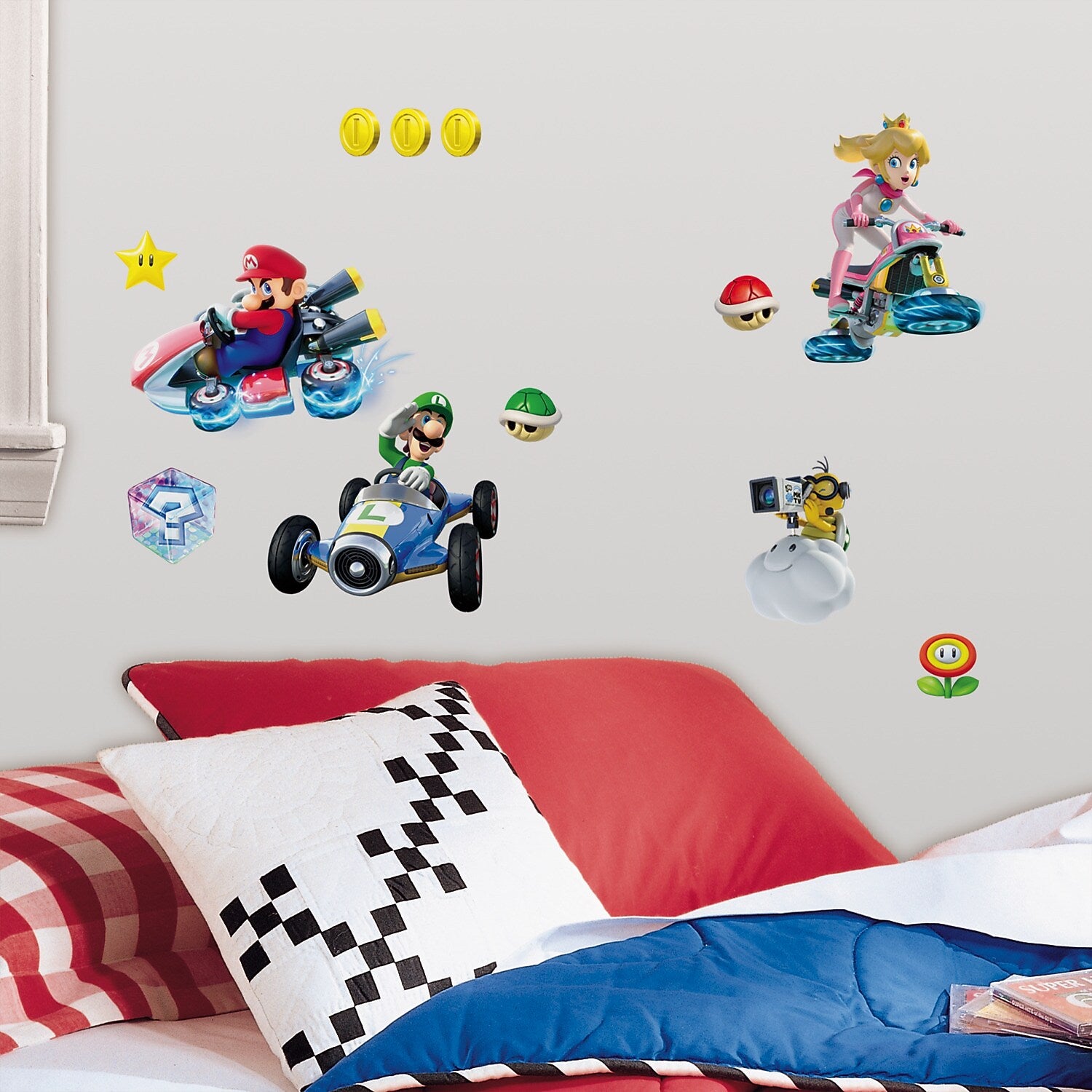 York Wallcoverings Ninetendo - Mario Kart 8 Children's Decals (RMK2728SCS)