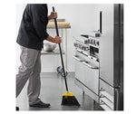 Rubbermaid 10" Jumbo Smooth Sweep Angled Broom with Black Flagged Bristles and 48" Handle , 6/CT (FG638906BLA)