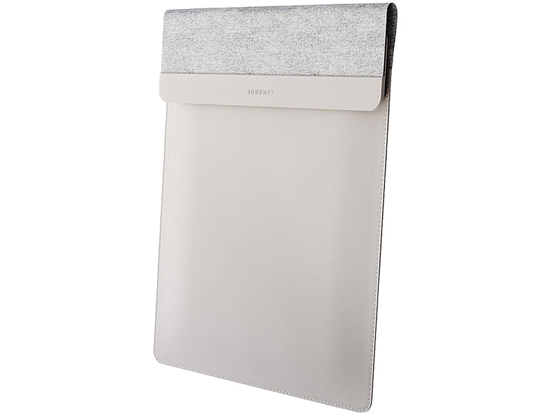 JOURNEY NEXA 14" Faux Leather Laptop Sleeve, Dove Gray (JWCS14LG)
