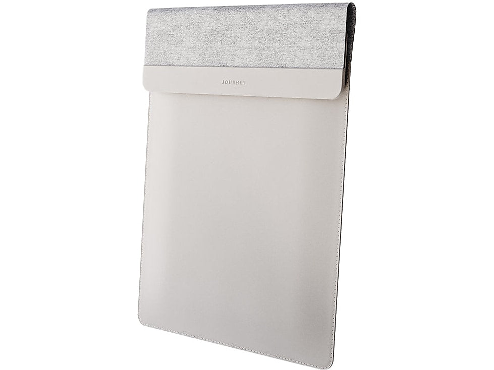 JOURNEY NEXA 14" Faux Leather Laptop Sleeve, Dove Gray (JWCS14LG)