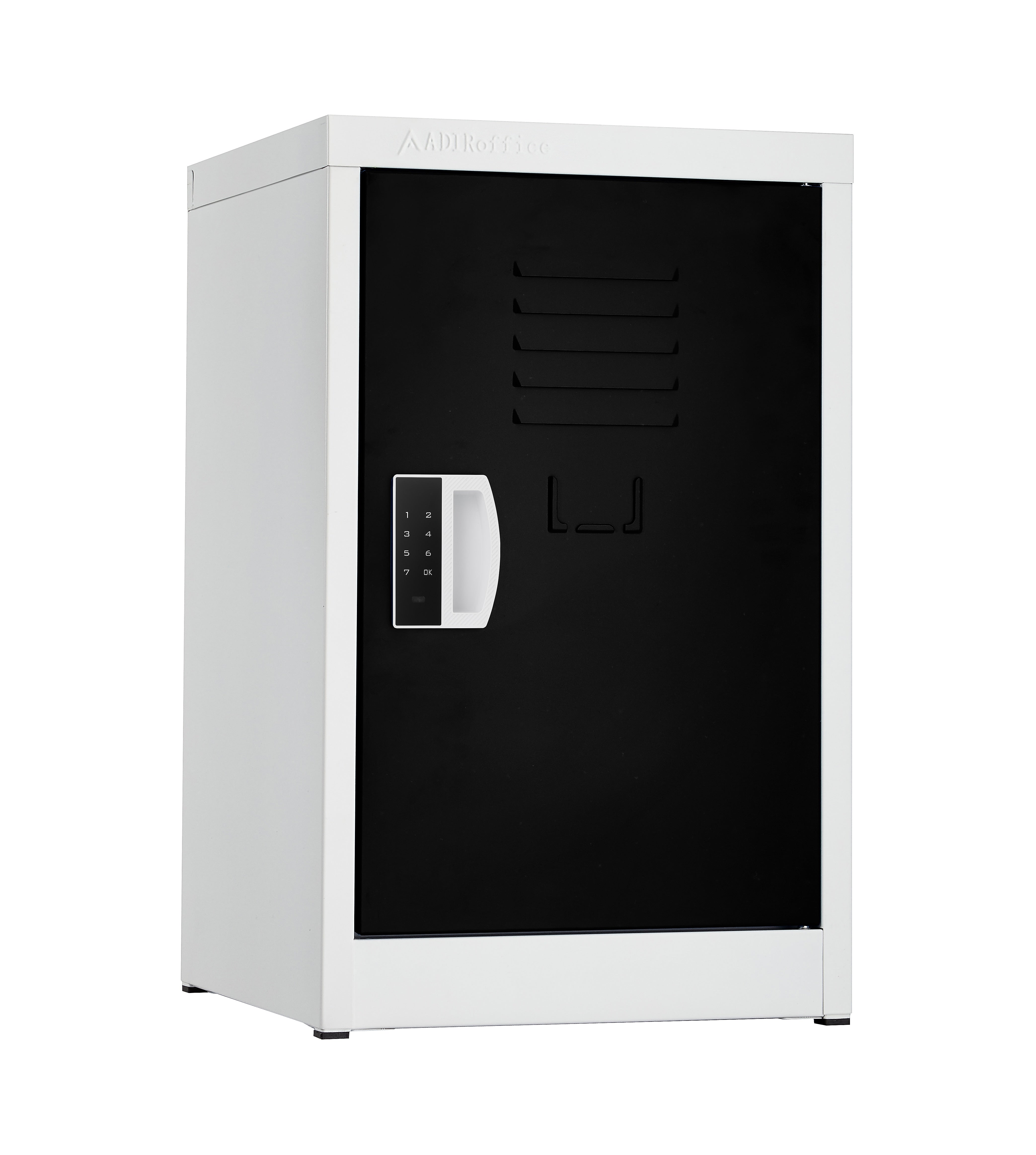 AdirOffice 24"H Single Tier Black Storage Locker (ADI629-02-BLK-DL)