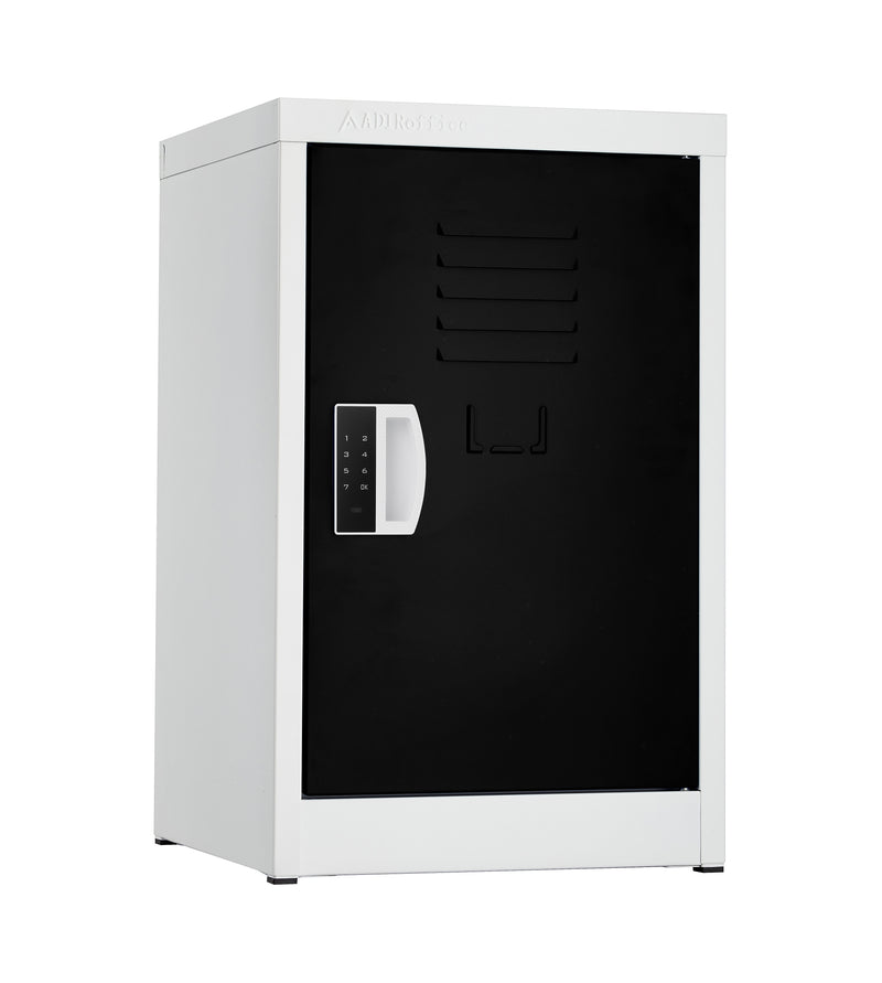 AdirOffice 24"H Single Tier Black Storage Locker (ADI629-02-BLK-DL)