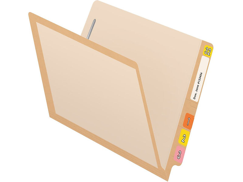 Medical Arts Press Reinforced End Tab File Folder, Straight-Cut, Letter Size, Manila/Tan, 50/Box (S-09473-TAN)