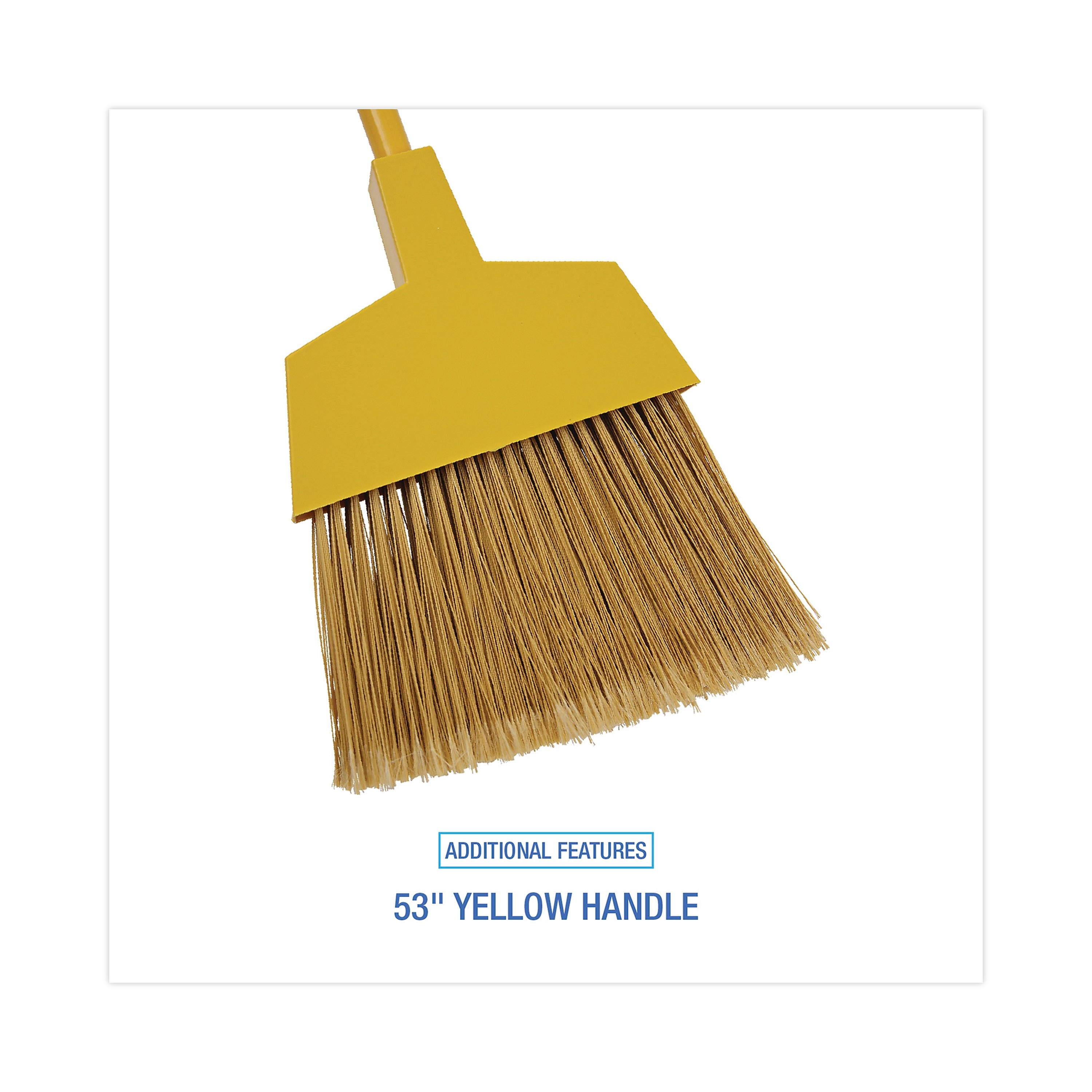 Boardwalk Poly Bristle Angler Broom, 53" Handle, Yellow, 12/Carton (BWK932M)
