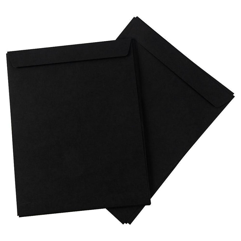 JAM Paper 10 x 13 Open End Catalog Envelopes, Black, 100/Pack (87733)
