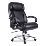 Alera®,  Maxxis Series Big and Tall Leather Chair, Black/Chrome