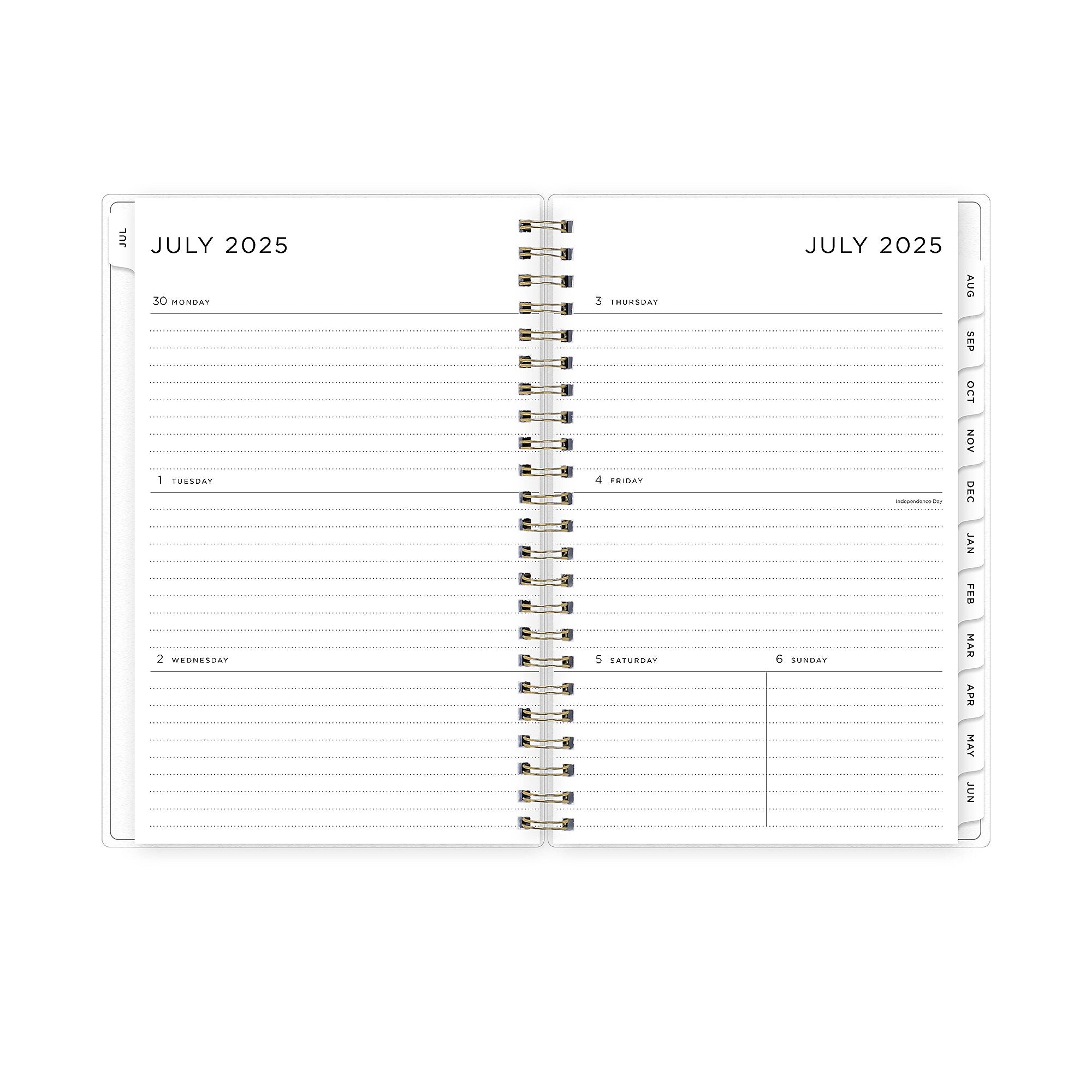 2025-2026 Blue Sky Smoke 5" x 8" Academic Weekly & Monthly Planner, Plastic Cover, Multicolored (133682-A26)