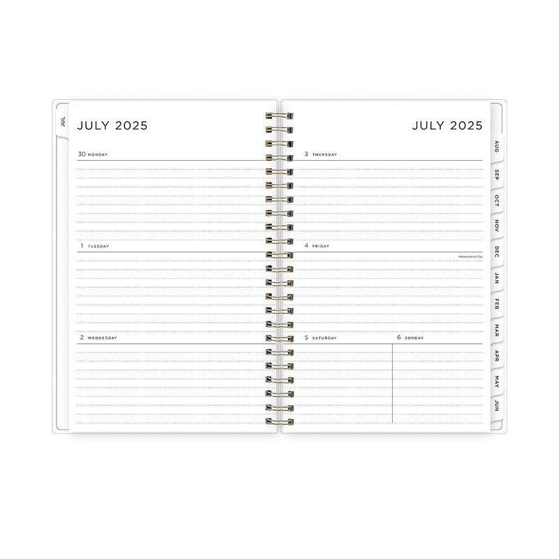 2025-2026 Blue Sky Smoke 5" x 8" Academic Weekly & Monthly Planner, Plastic Cover, Multicolored (133682-A26)