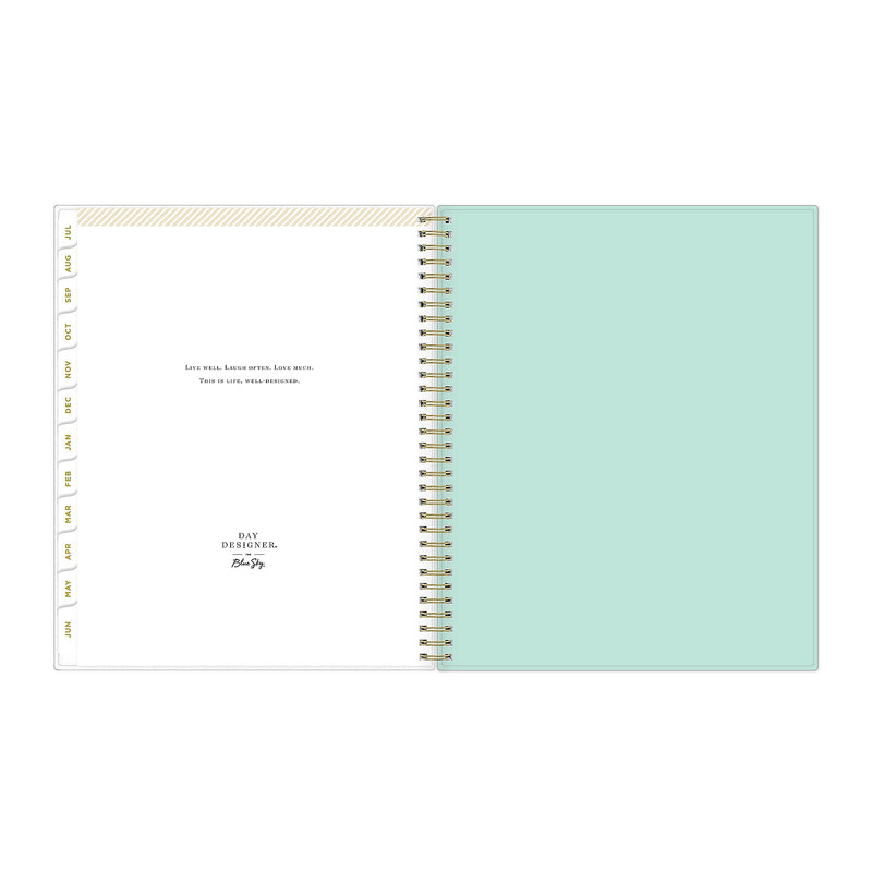 2025-2026 Day Designer for Blue Sky Secret Garden 8.5" x 11" Academic Year Weekly & Monthly Planner, Plastic Cover (137896-A26)
