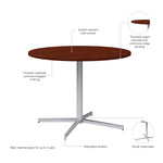 Bush Business Furniture 42" Round Conference Table, Hansen Cherry (99XTB42RHC)
