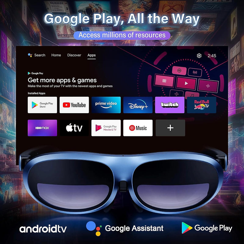Rokid B0CHFJ3D6M AR Joy Pack with Rokid Max AR Glasses & Rokid Station Streaming Device, Blue