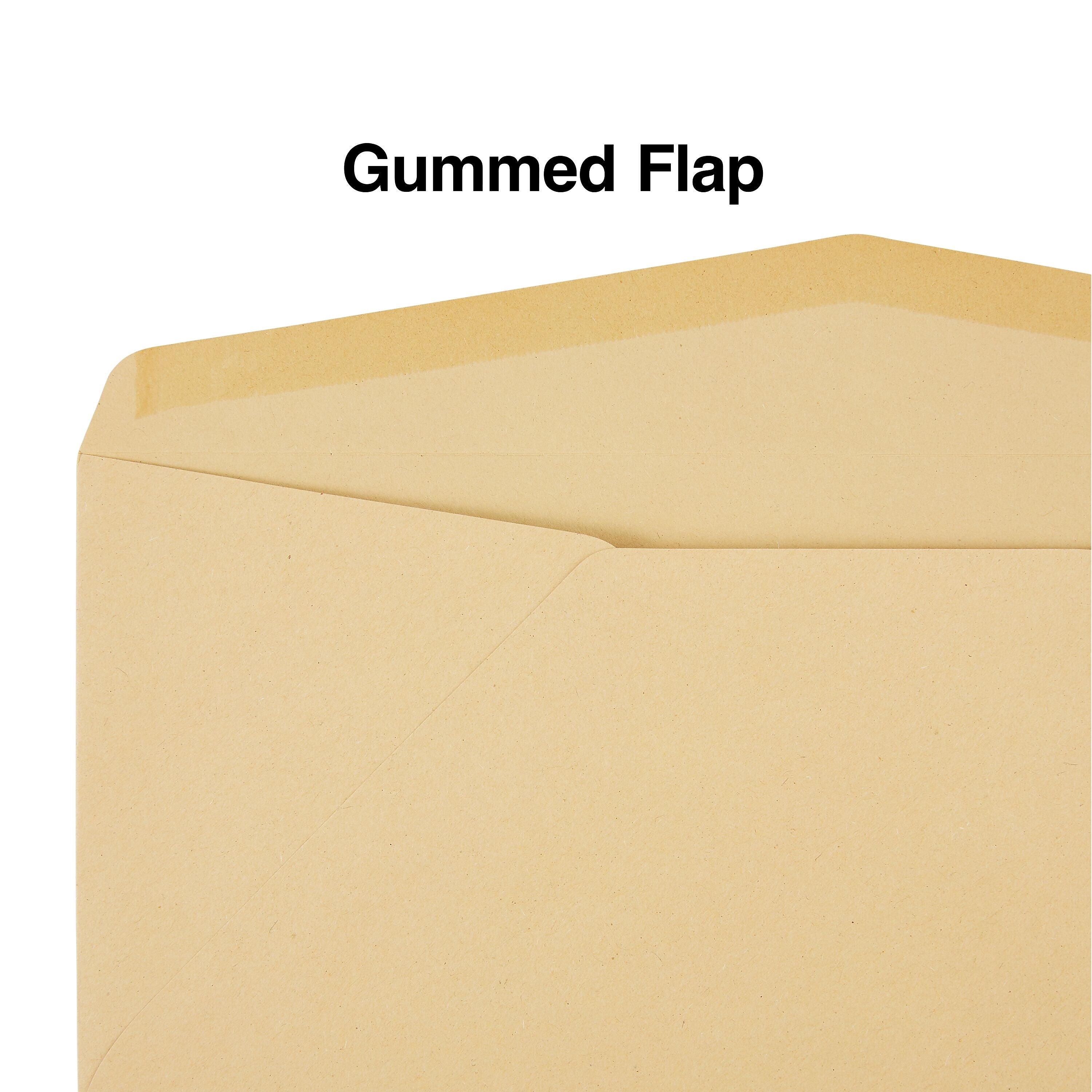 Staples Gummed #12 Business Envelopes, 4 3/4" x 11", Kraft, 500/Box (SPL485461)