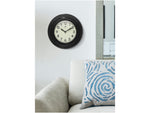 Infinity Instruments Retro Escape Wall Clock, Plastic/Glass, 9.75"Dia. (20305BK-4543)