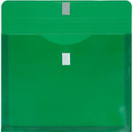 JAM Paper Premium Plastic Document File, Letter, Green, 3/Pack (218V1GRX3)