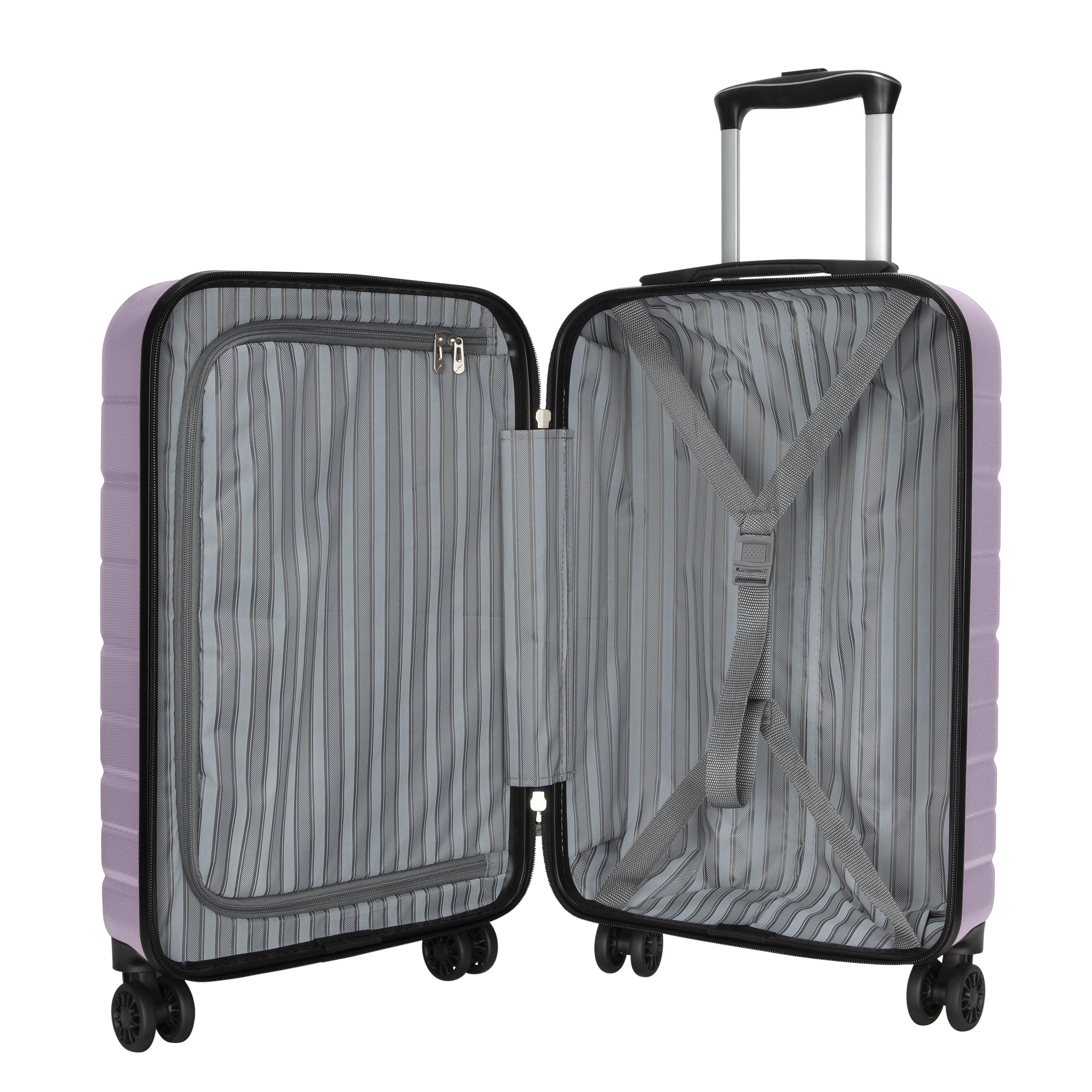 Skyway Luggage Epic 2.0 20" Hardside Carry-On Suitcase, 8-Wheeled Spinner, Silver Lilac (780-20"536-4WB)