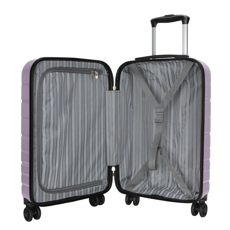 Skyway Luggage Epic 2.0 20" Hardside Carry-On Suitcase, 8-Wheeled Spinner, Silver Lilac (780-20"536-4WB)