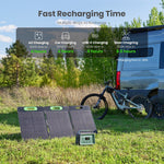 Yoshino K6SP11 9-Port Solid-State Solar Generator 602Wh, 660W with 1-Piece Solar Panel (100W) Emergency Power, Pure Sine Wave
