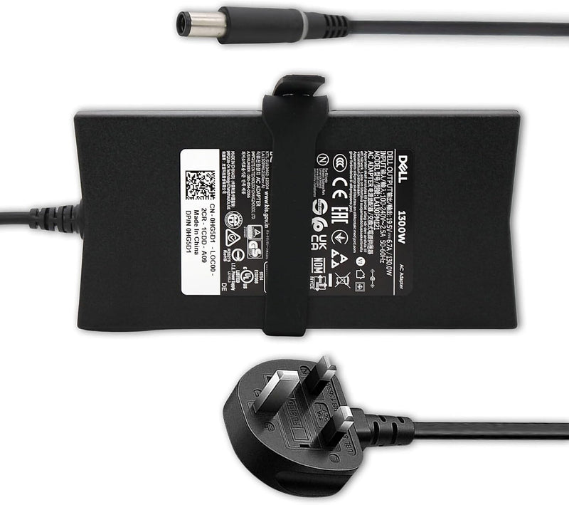 Dell 130W AC Adapter for Dell Laptop, Black (0WRHKW)