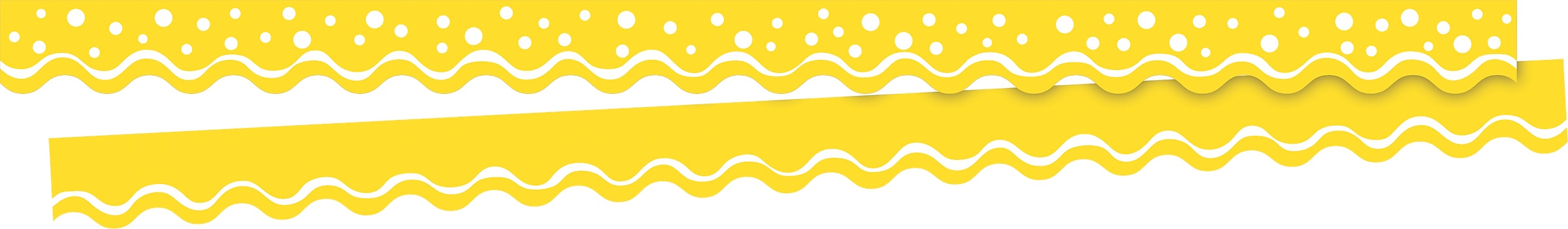 Barker Creek Double-Sided Scalloped Border, 36"' x 2.25", Happy Lemon Yellow, 13/Pack (LL997)