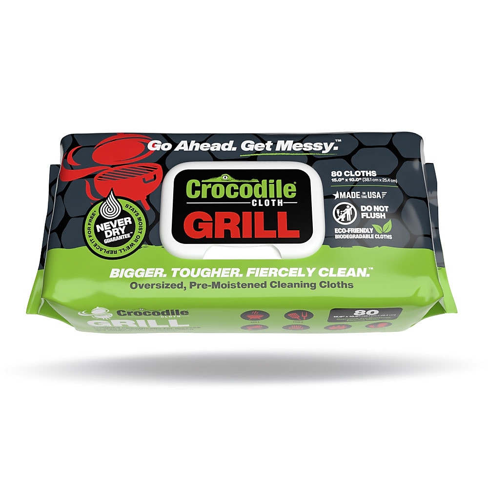 Crocodile Cloth Grill Cleaning Cloths, 15" x 10", 80/Pack (6600-080)