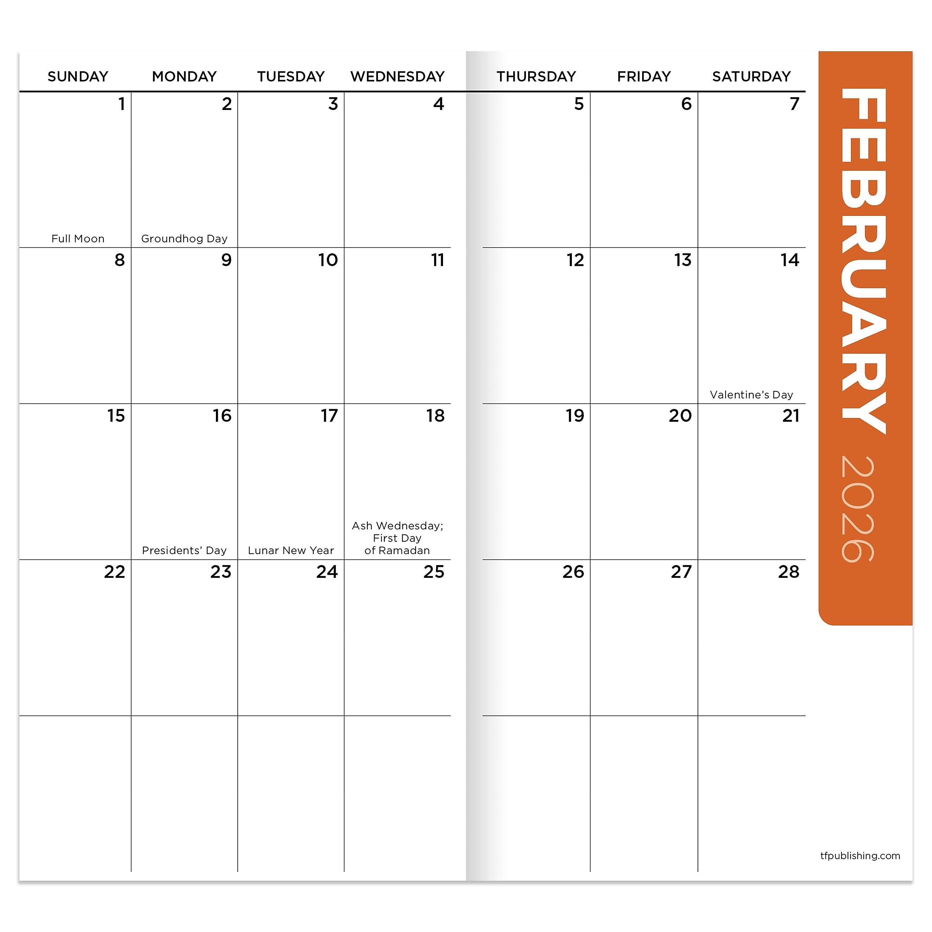 2026-2027 TF Publishing Patriotic Plaid 3.5" x 6.5" Monthly, Paperboard Cover, Multicolored (26-7028)