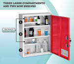 Viva Comfort Steel Medical Storage Cabinet with Dual Key Lock, 1.1 cu. ft., Red (999-04-RED)