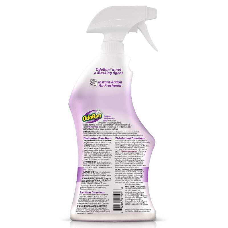 OdoBan Air Freshener & Deodorizer Spray, Lavender Scent, 32 oz. (910101-Q6)