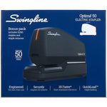 Swingline Optima 50 Electric Desktop Stapler, 50-Sheet Capacity, Staples Included, Black (48209)